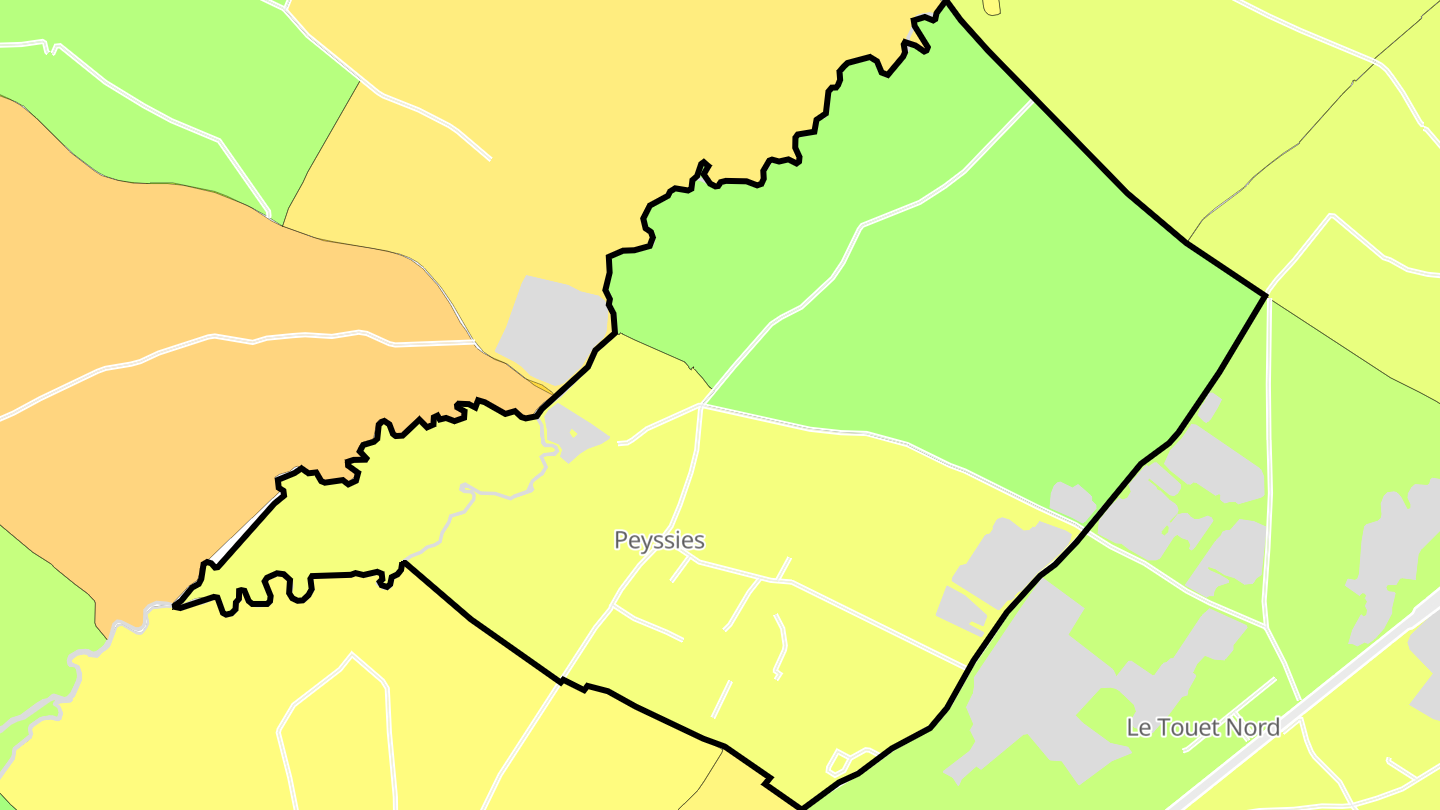 Carte des prix de l'immobilier Peyssies