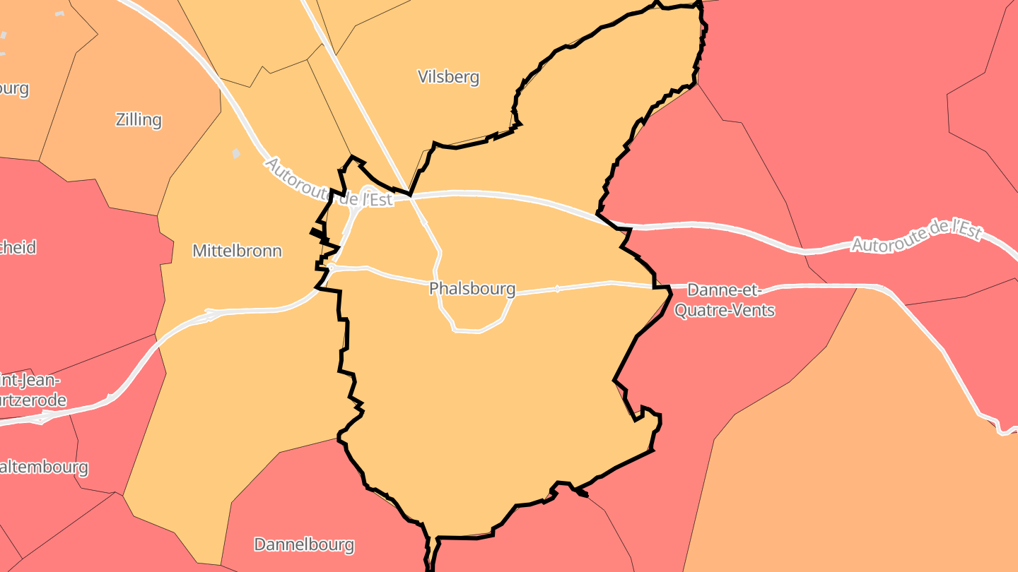 Carte des prix de l'immobilier Phalsbourg