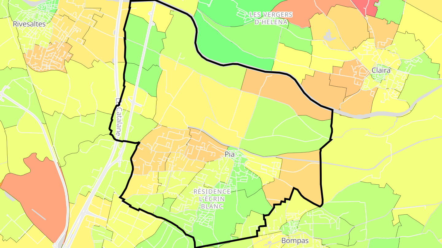Carte des prix de l'immobilier Pia