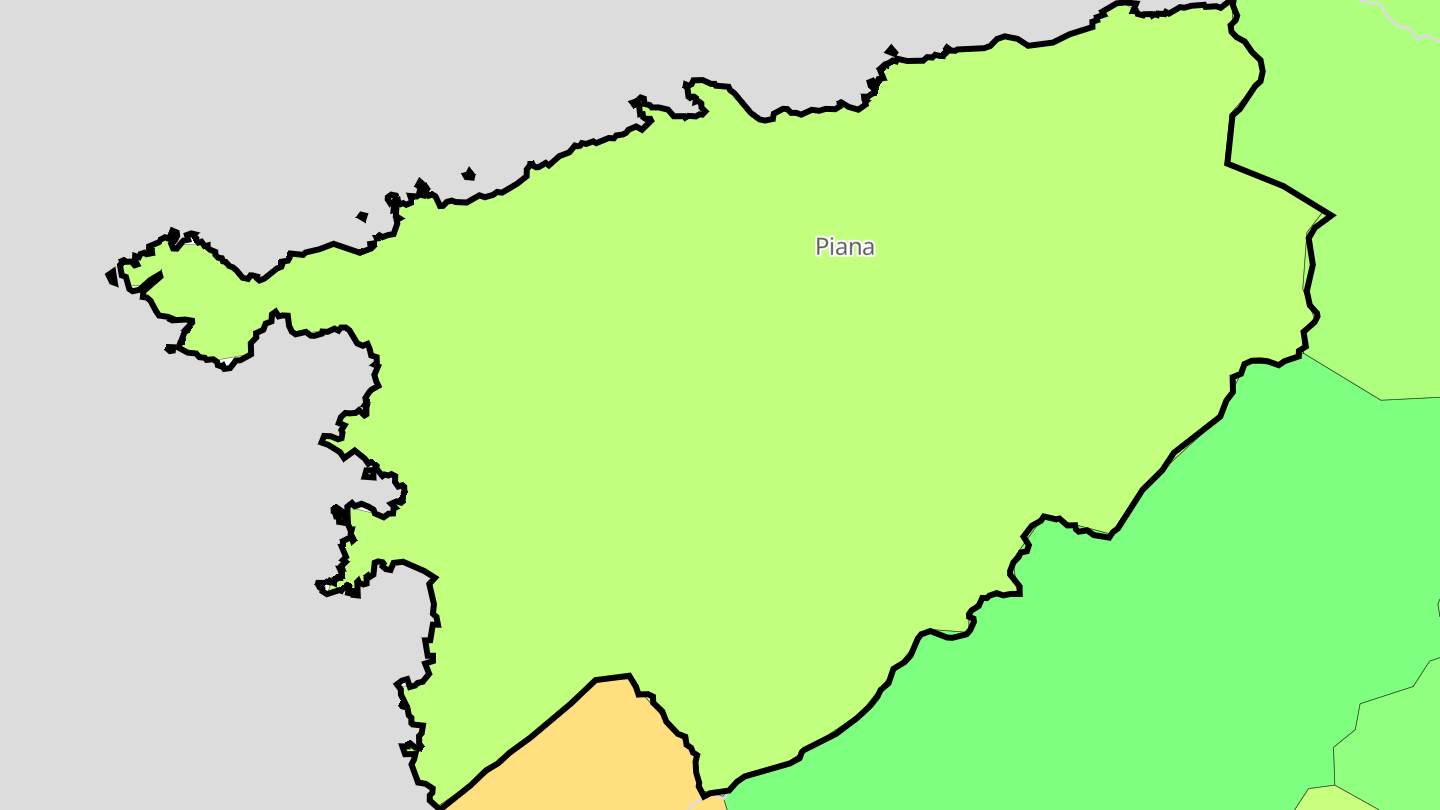 Carte des prix de l'immobilier Piana
