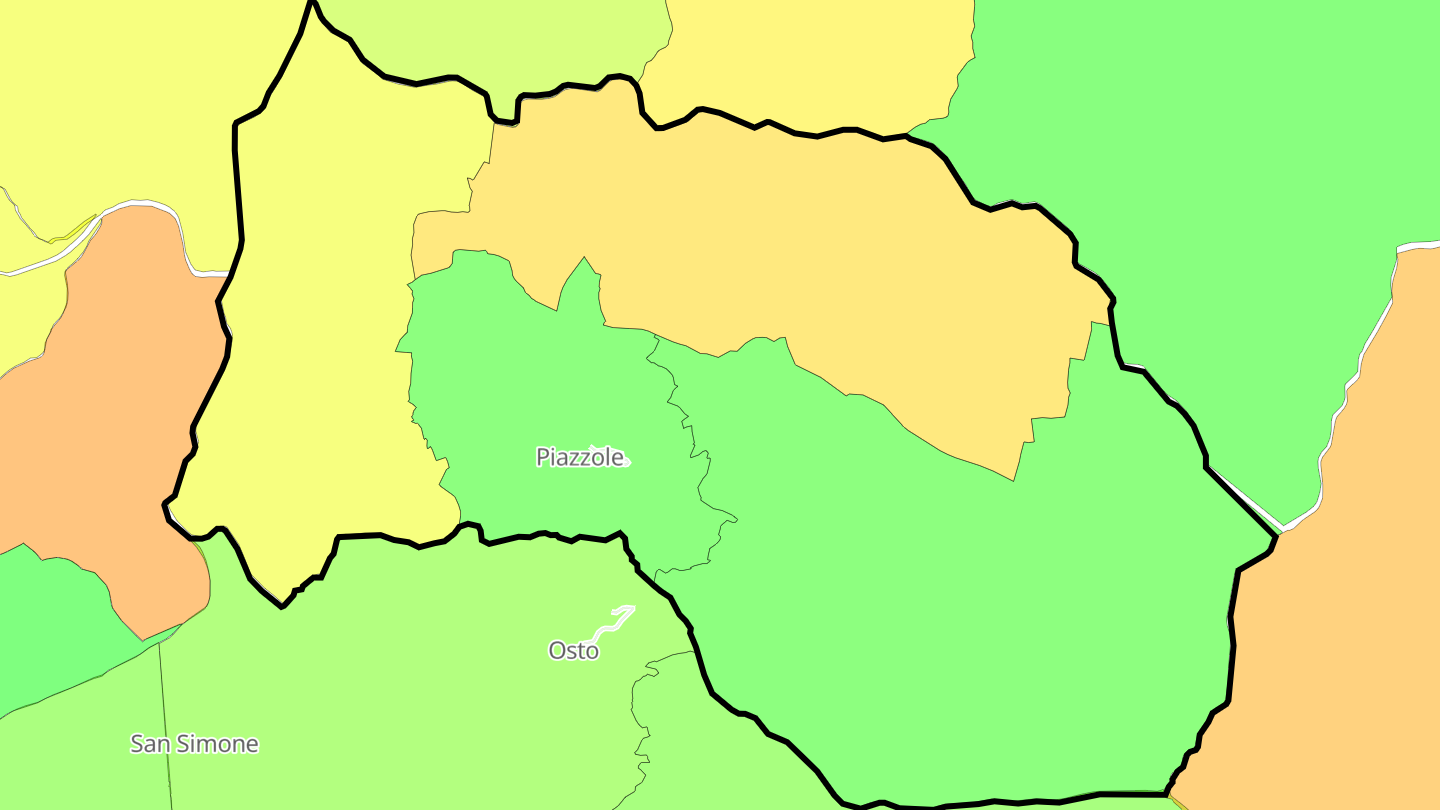 Carte des prix de l'immobilier Piazzole