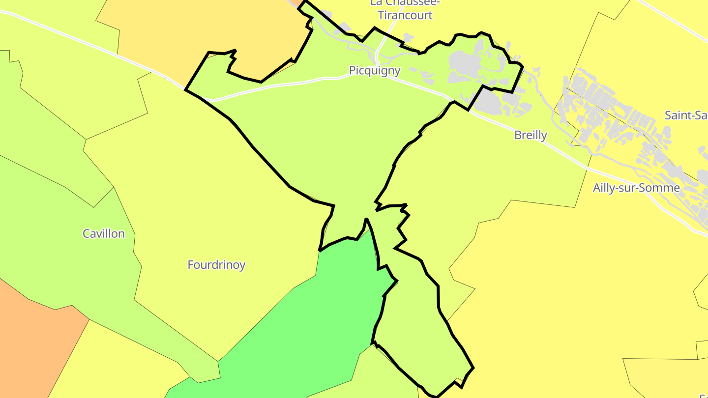 Carte des prix de l'immobilier Picquigny