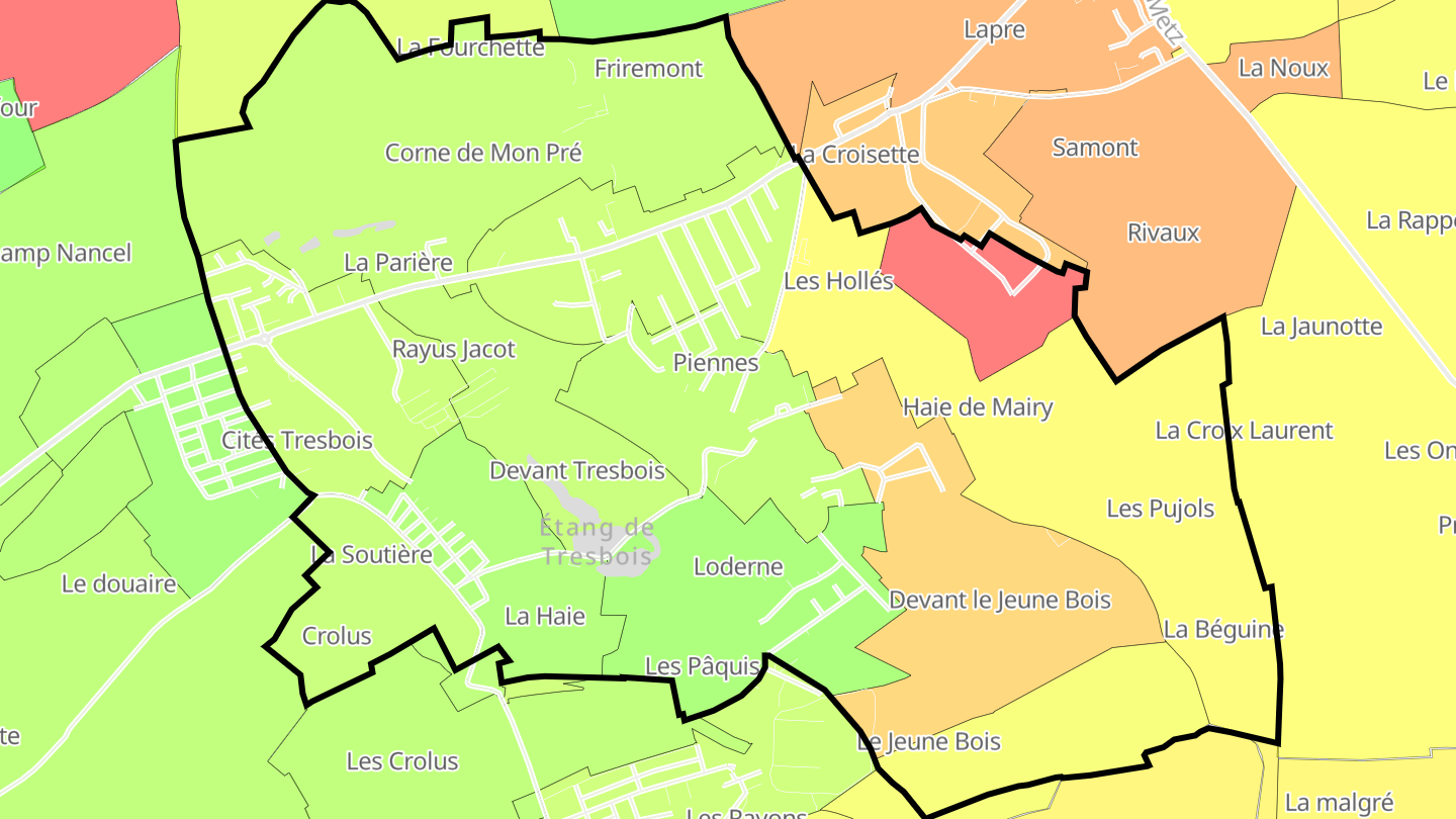 Carte des prix de l'immobilier Piennes