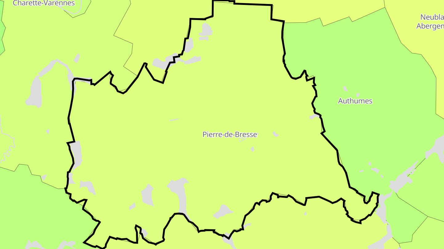 Carte des prix de l'immobilier Pierre-de-Bresse