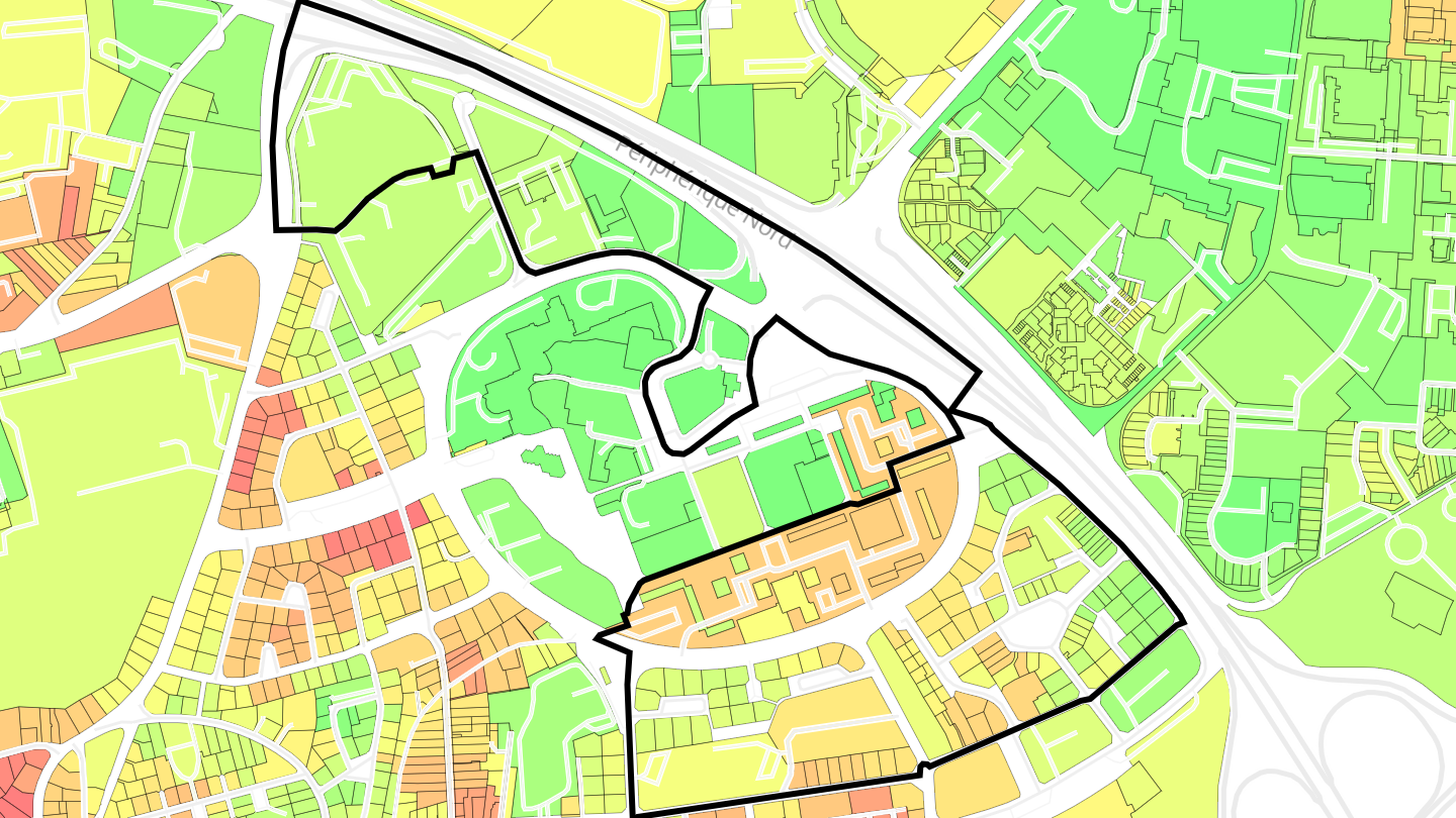 Carte des prix de l'immobilier Pierre Heuze Sud