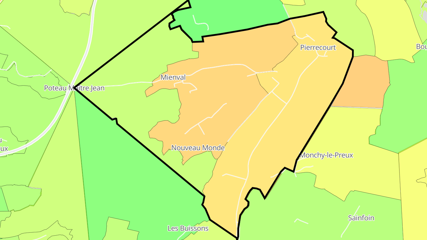 Carte des prix de l'immobilier Pierrecourt