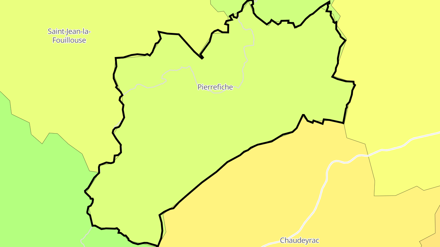 Carte des prix de l'immobilier Pierrefiche