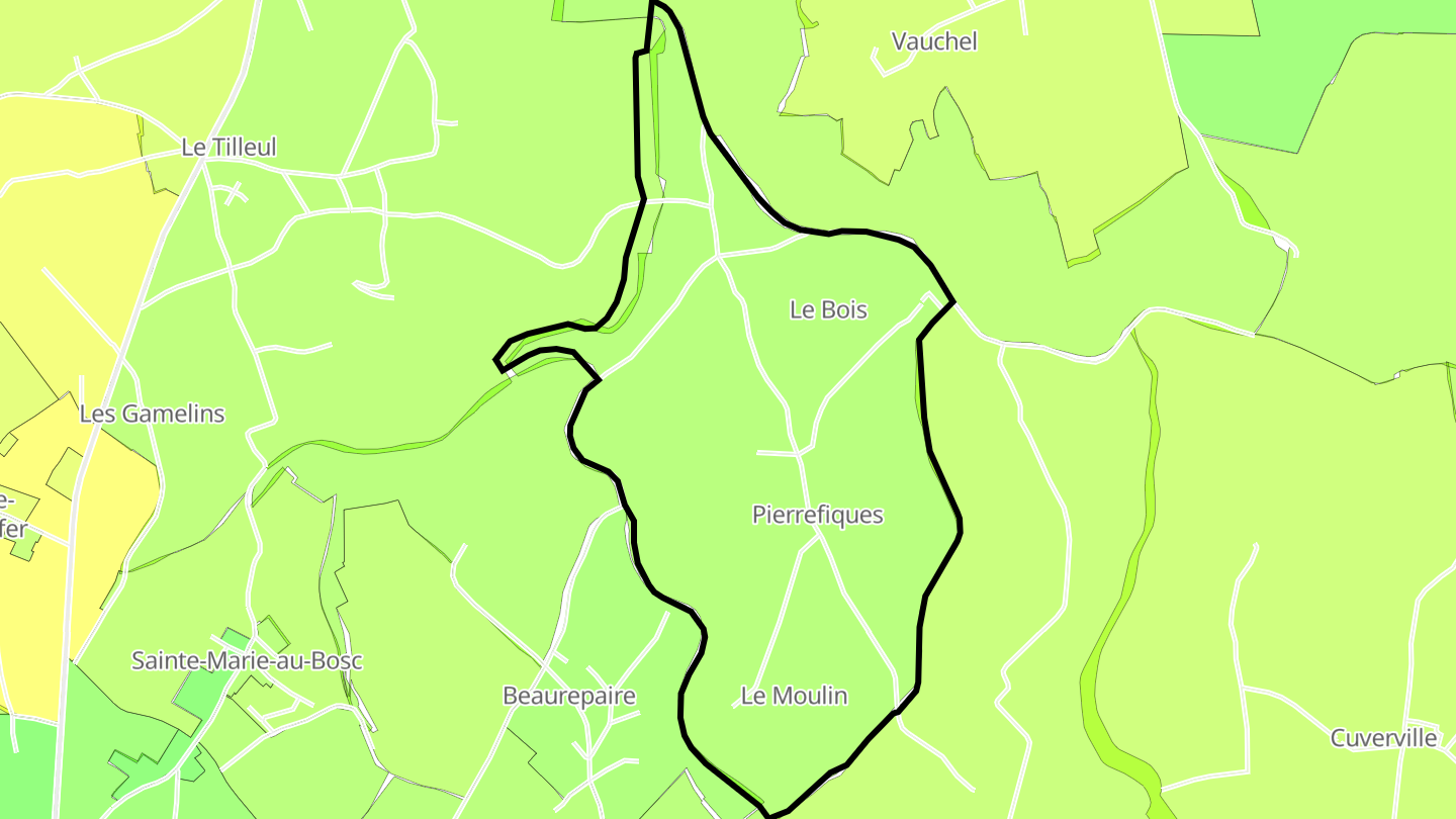 Carte des prix de l'immobilier Pierrefiques