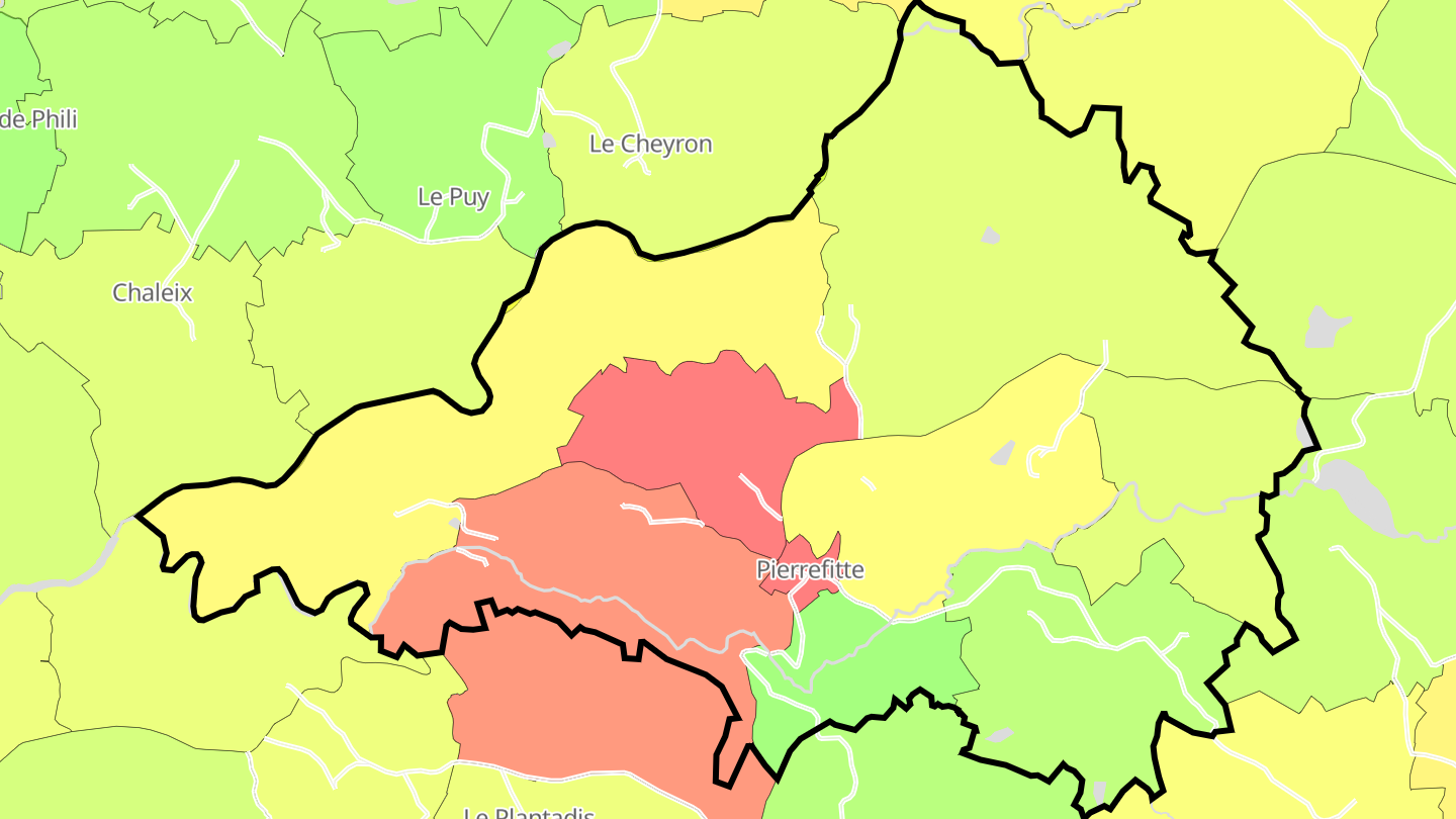 Carte des prix de l'immobilier Pierrefitte