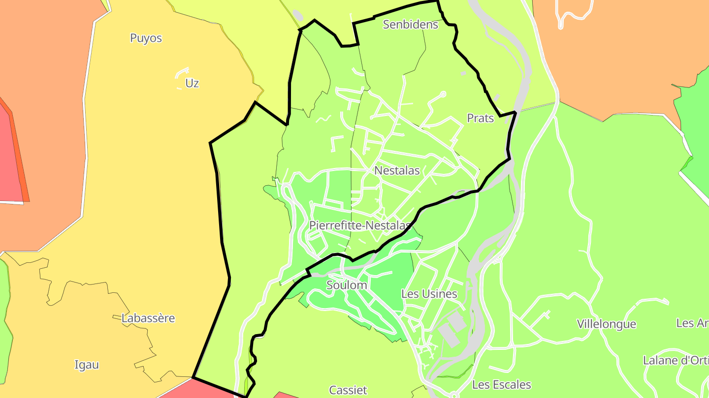Carte des prix de l'immobilier Pierrefitte-Nestalas