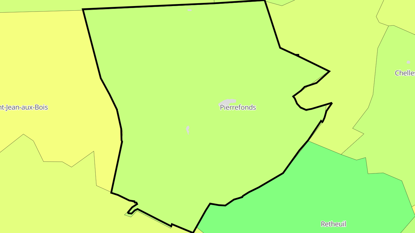 Carte des prix de l'immobilier Pierrefonds