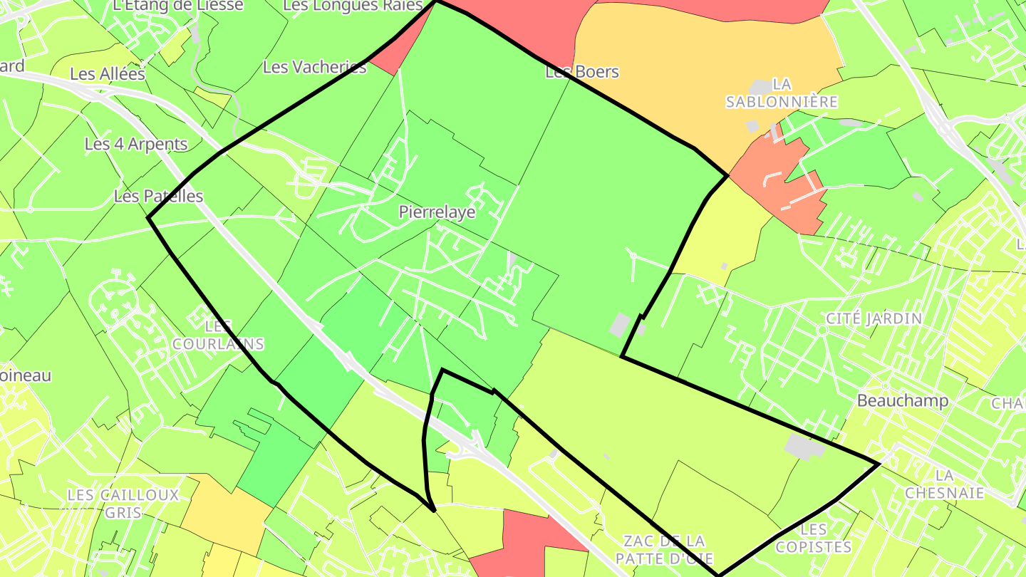 Carte des prix de l'immobilier Pierrelaye