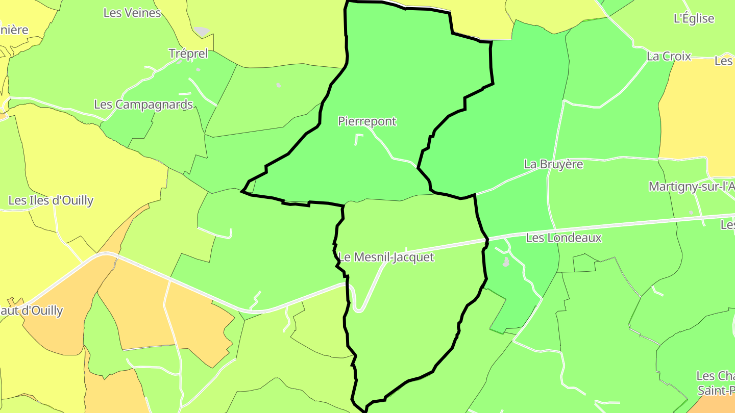 Carte des prix de l'immobilier Pierrepont