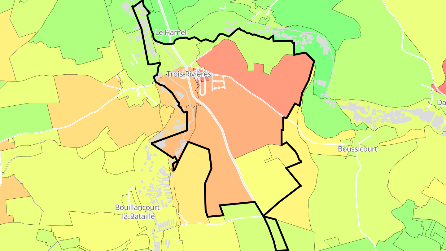 Carte des prix de l'immobilier Pierrepont-sur-Avre