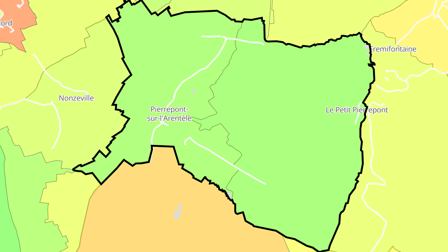 Carte des prix de l'immobilier Pierrepont-sur-l'Arentèle