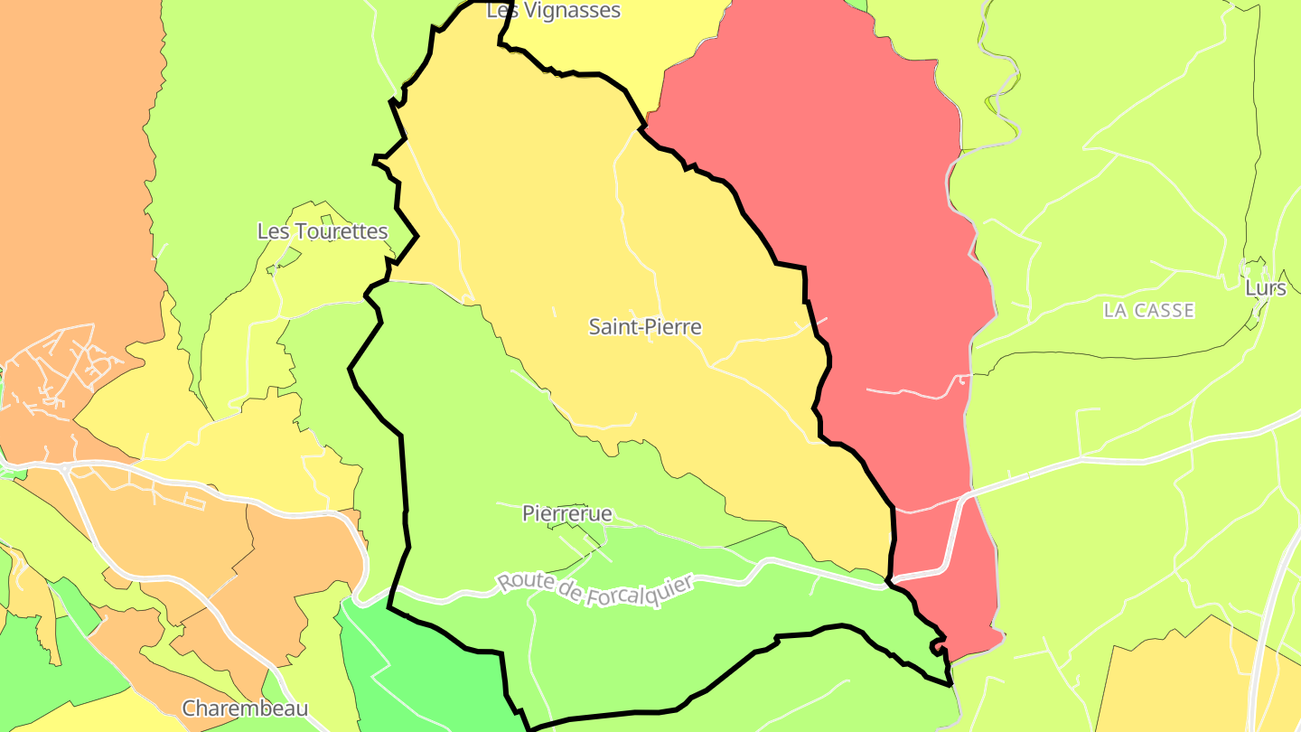 Carte des prix de l'immobilier Pierrerue