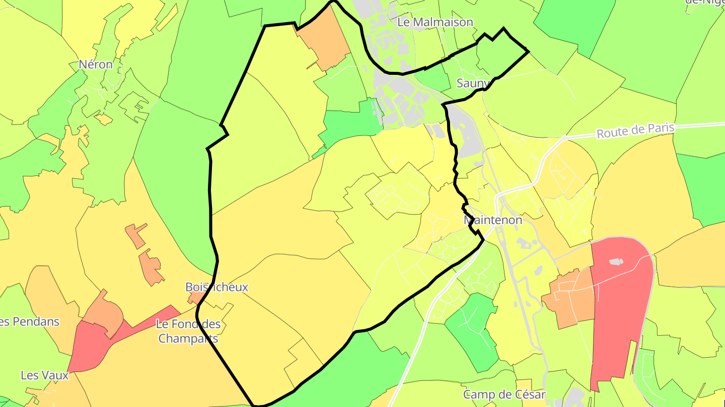 Carte des prix de l'immobilier Pierres