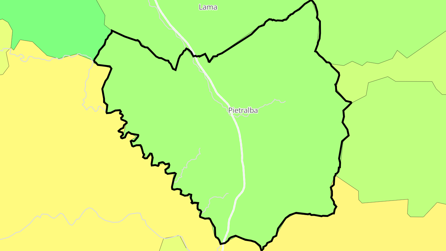 Carte des prix de l'immobilier Pietralba