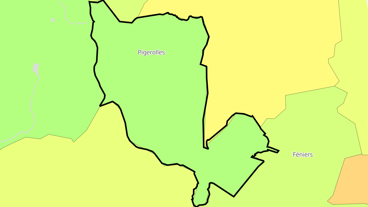Carte des prix de l'immobilier Pigerolles
