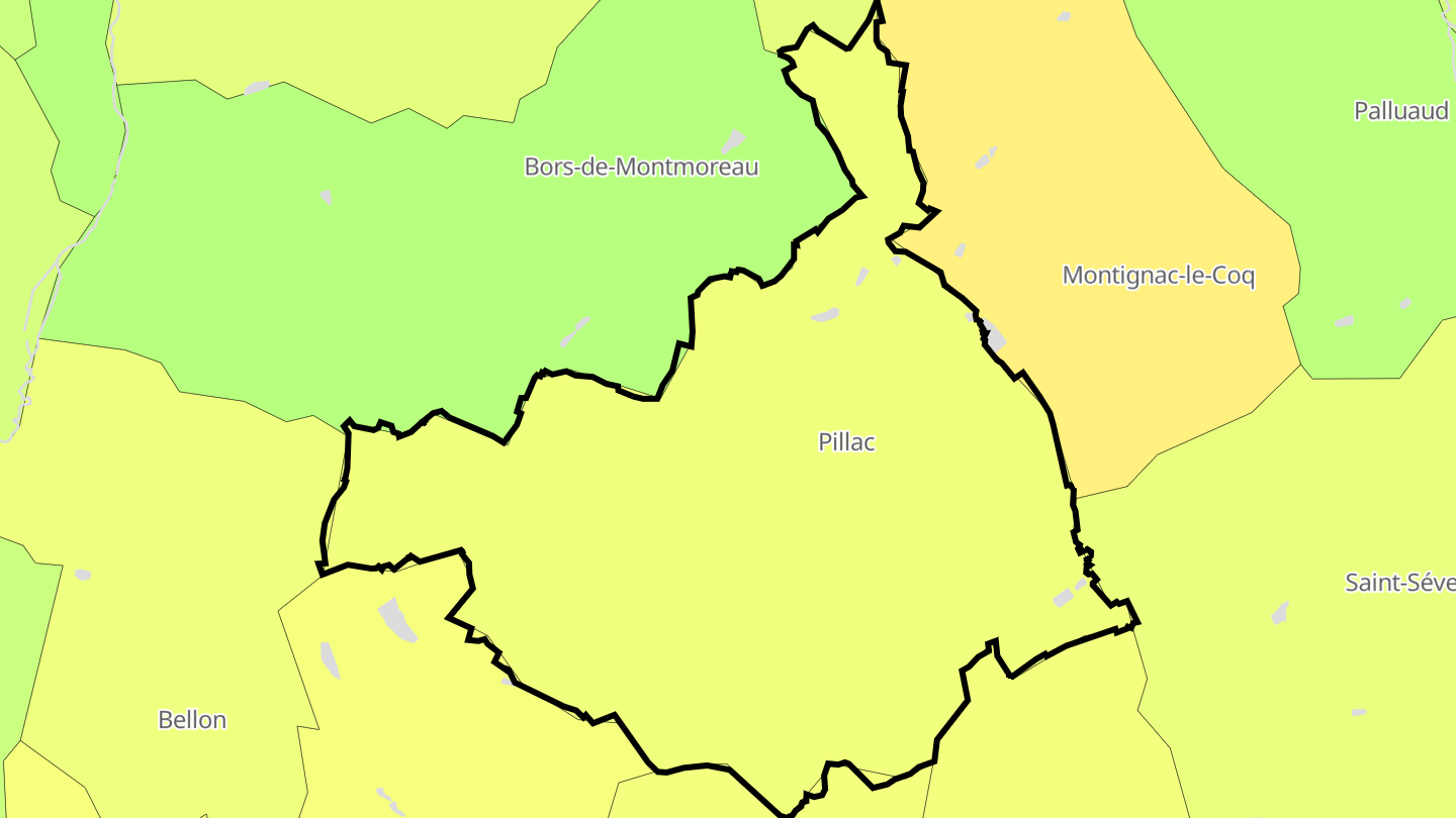 Carte des prix de l'immobilier Pillac