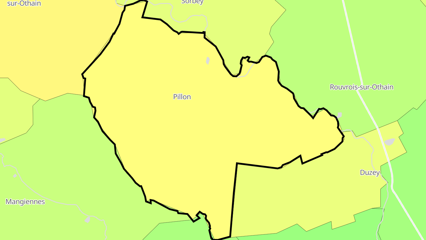 Carte des prix de l'immobilier Pillon