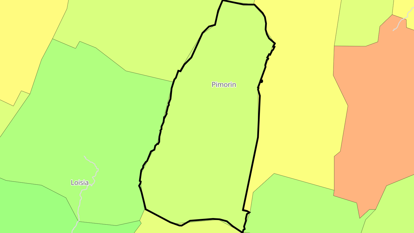 Carte des prix de l'immobilier Pimorin