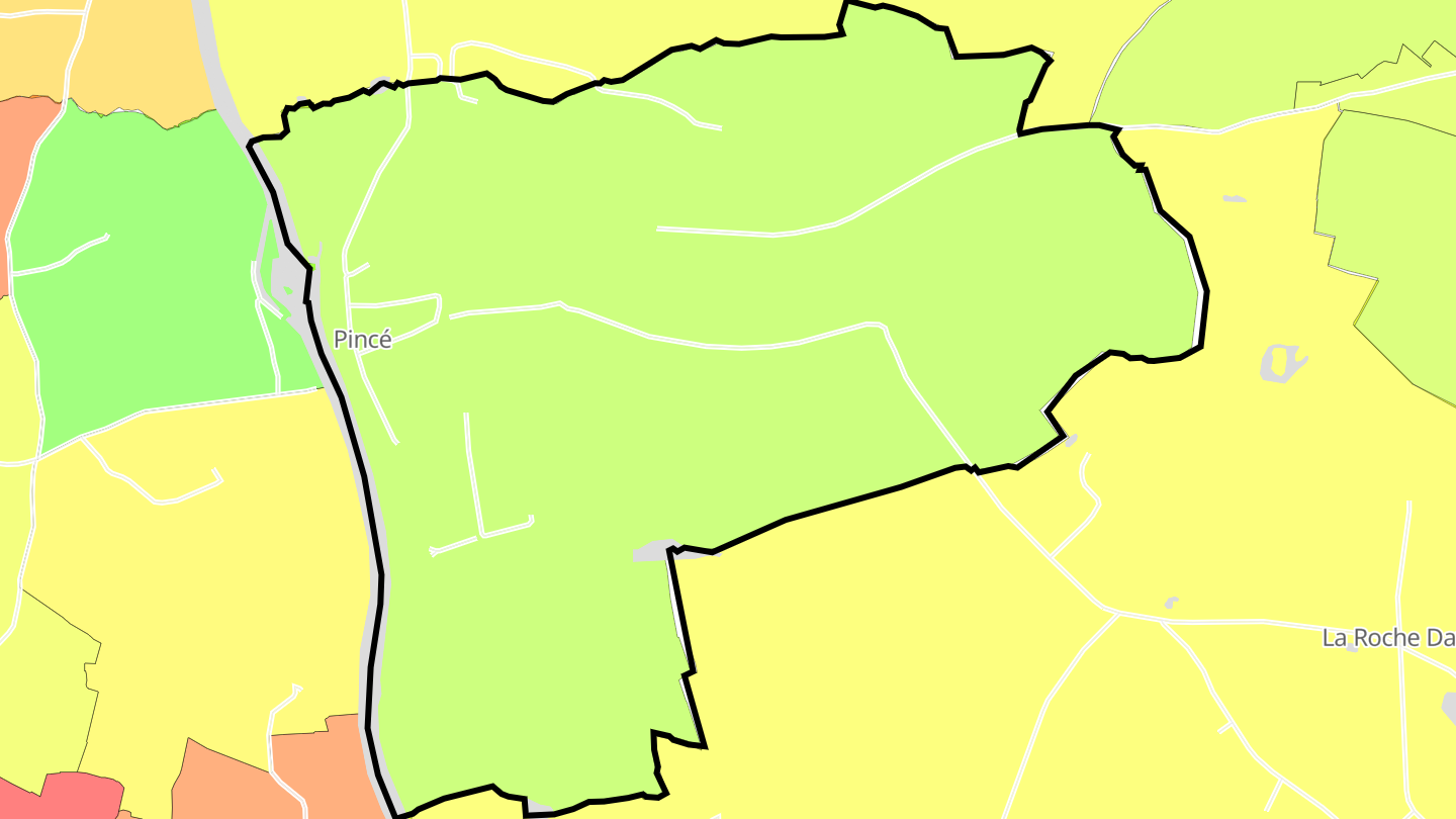 Carte des prix de l'immobilier Pincé