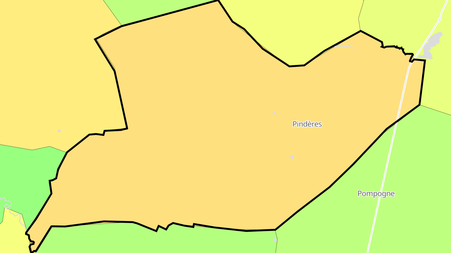 Carte des prix de l'immobilier Pindères