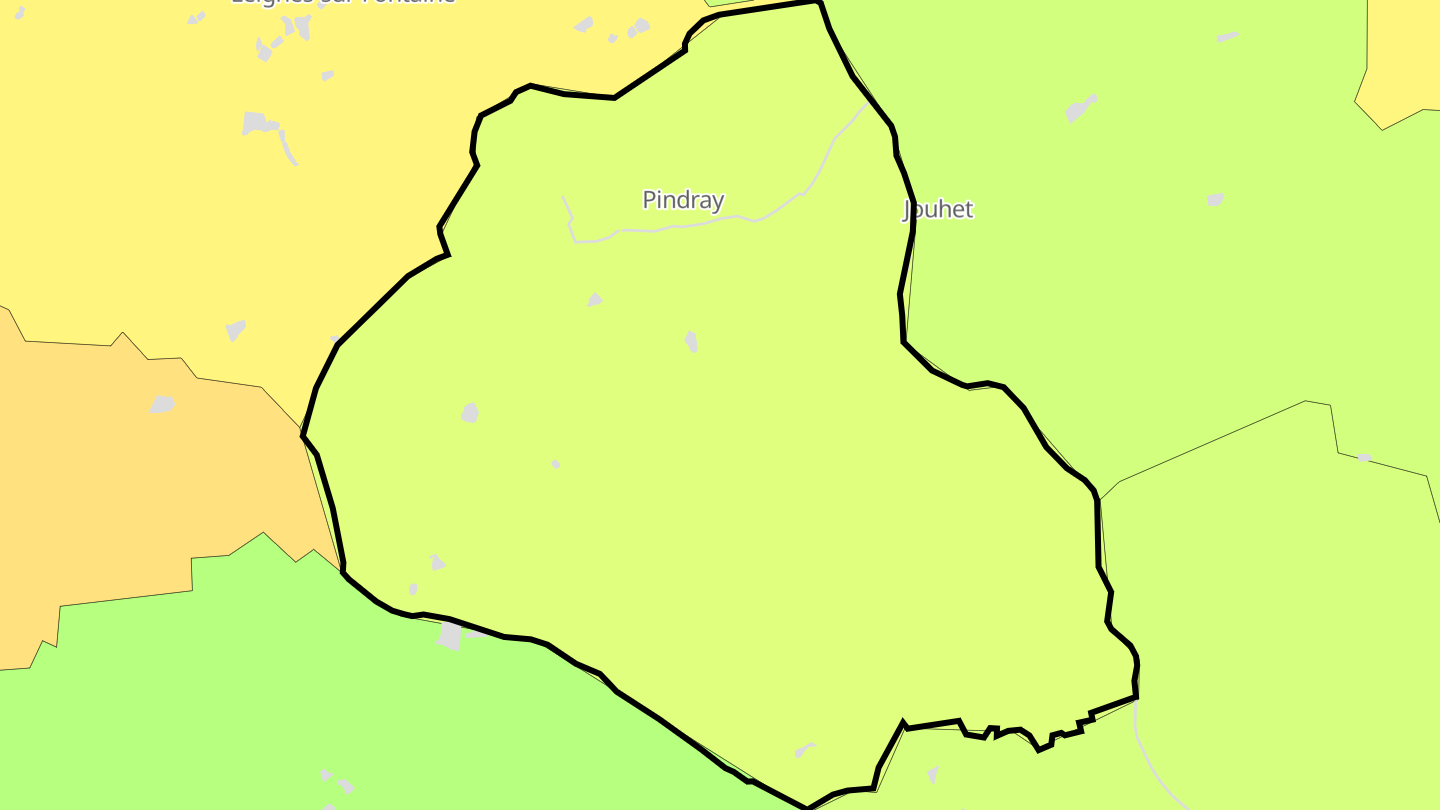 Carte des prix de l'immobilier Pindray
