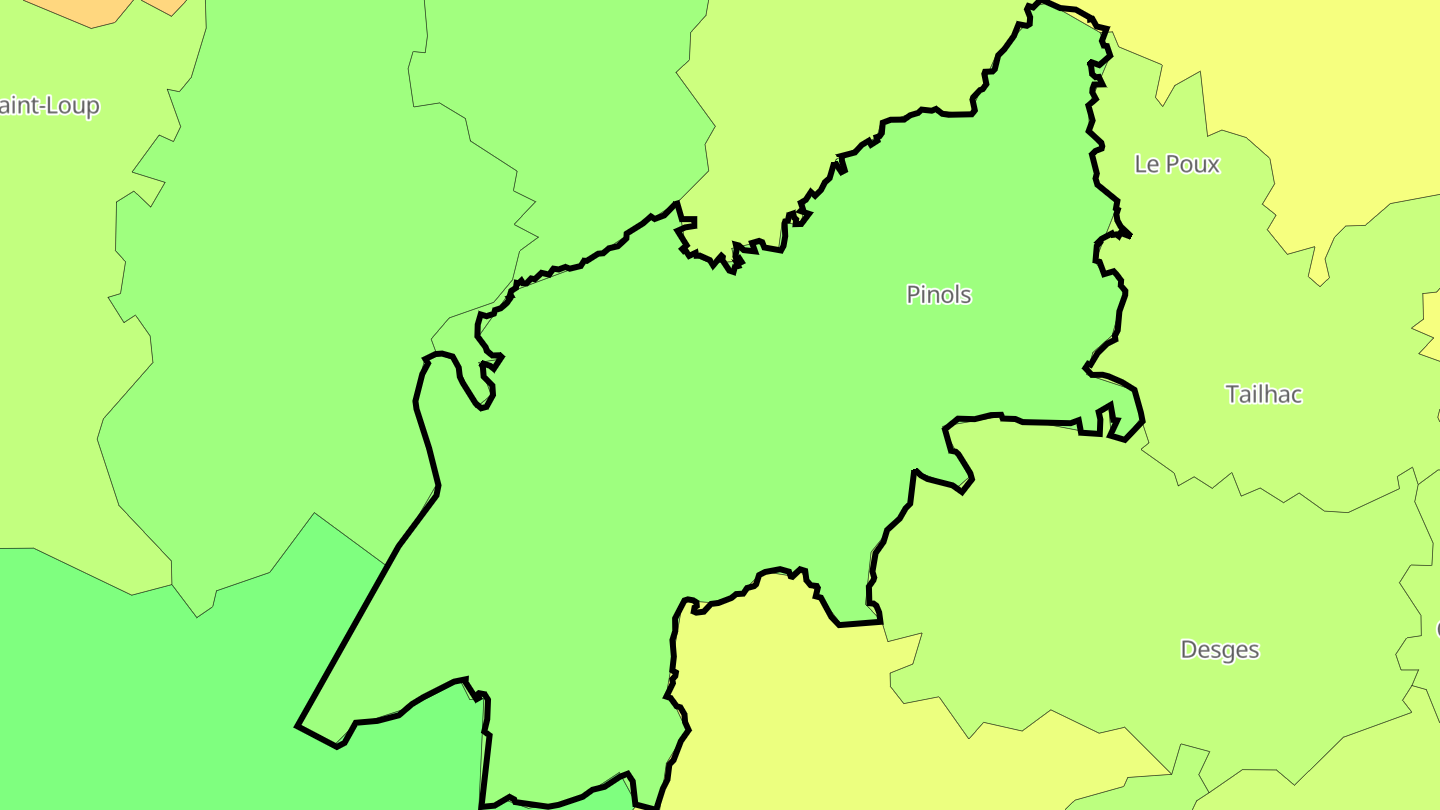 Carte des prix de l'immobilier Pinols