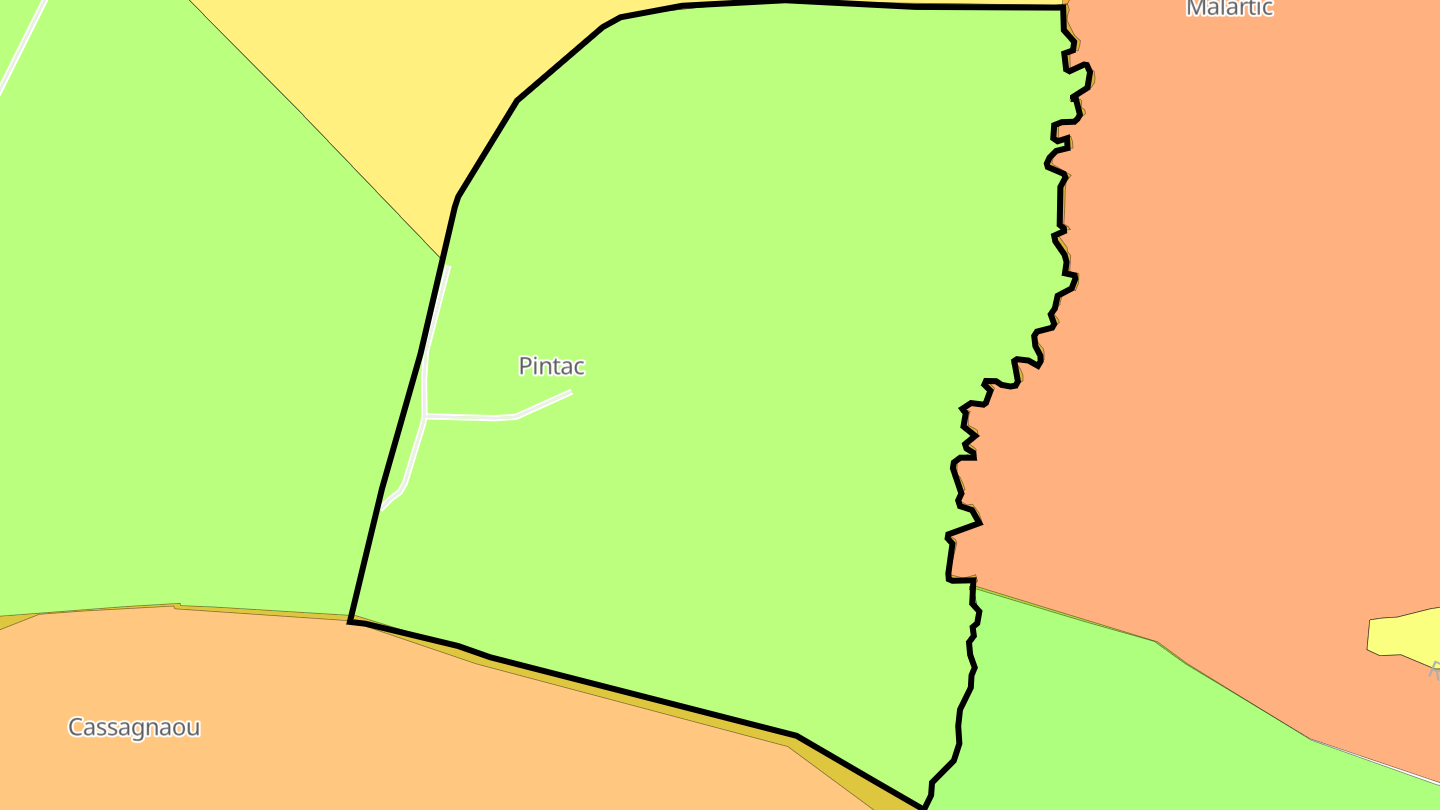 Carte des prix de l'immobilier Pintac