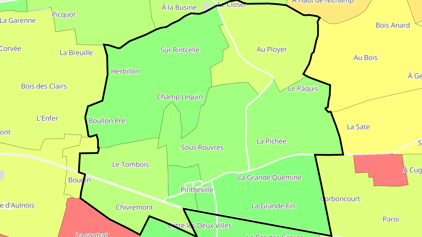 Carte des prix de l'immobilier Pintheville