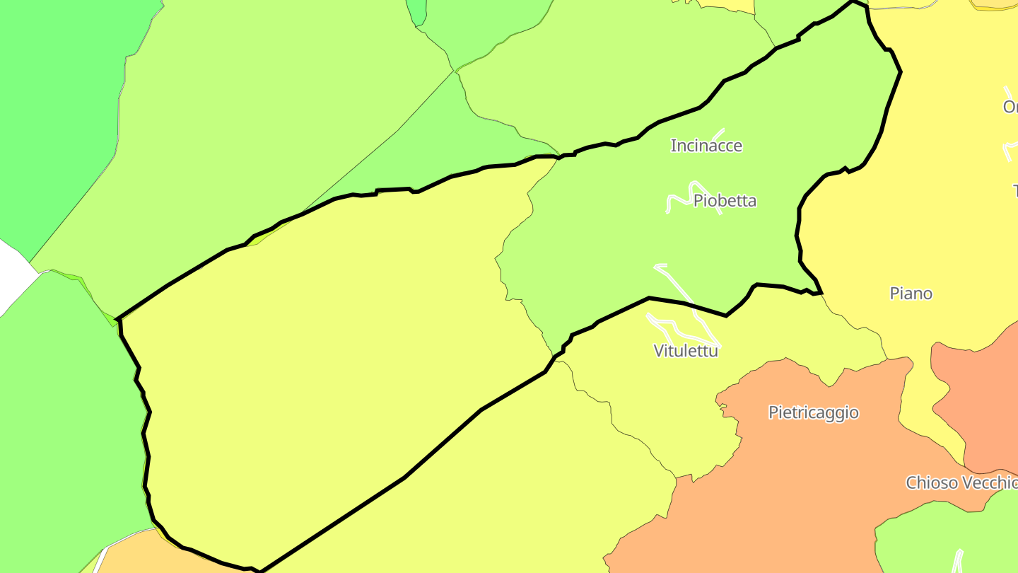 Carte des prix de l'immobilier Piobetta