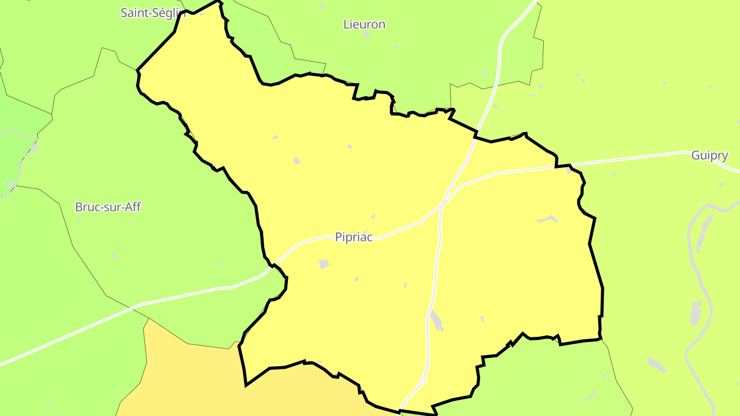 Carte des prix de l'immobilier Pipriac