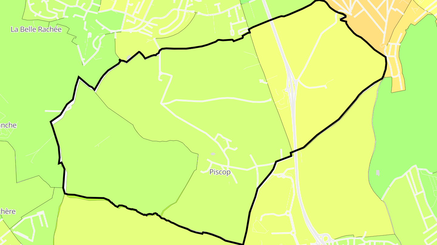 Carte des prix de l'immobilier Piscop