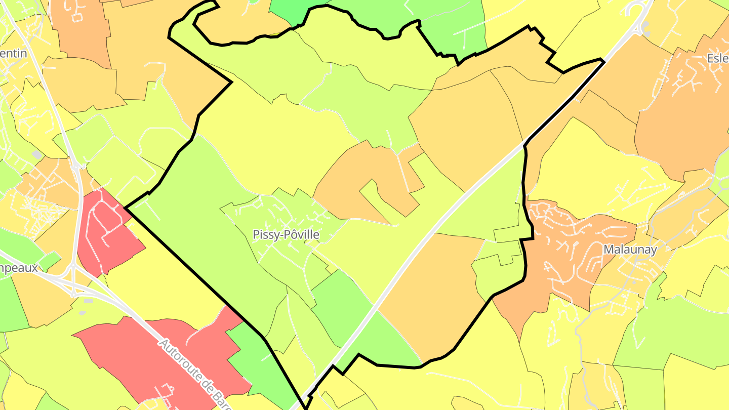 Carte des prix de l'immobilier Pissy-Pôville