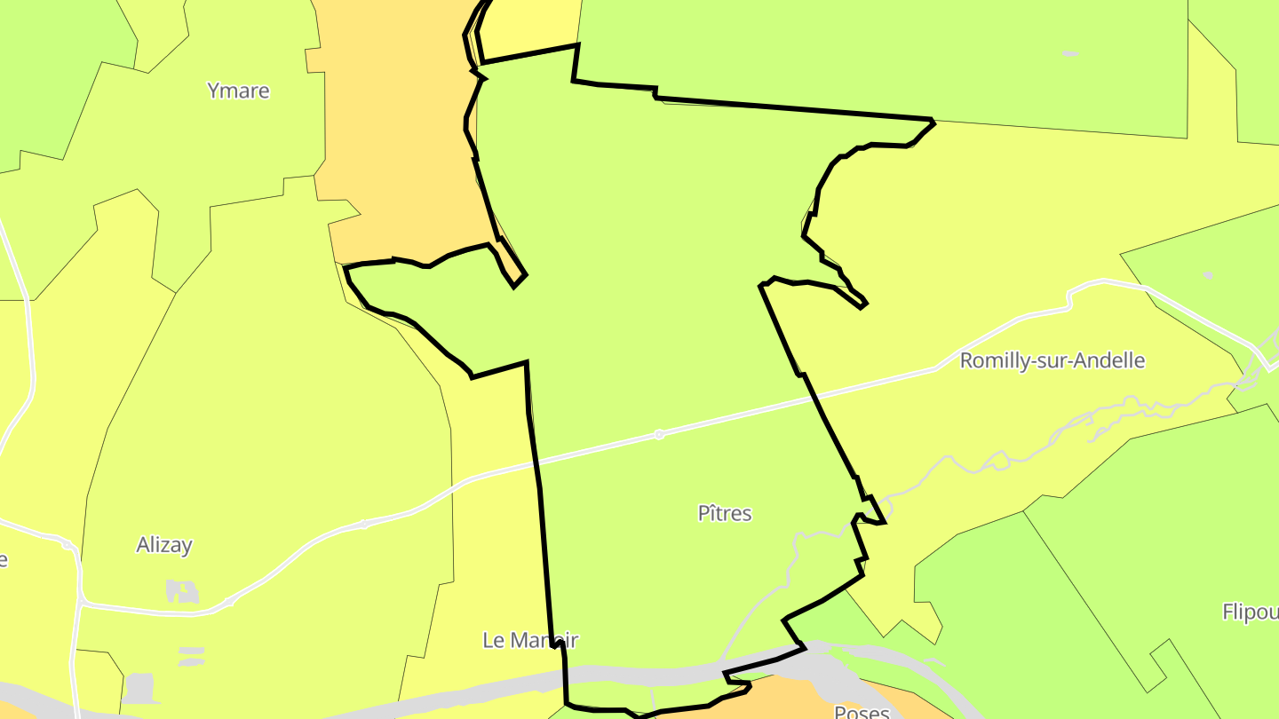 Carte des prix de l'immobilier Pîtres