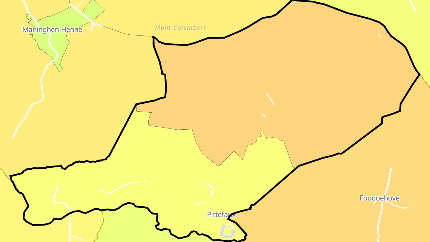 Carte des prix de l'immobilier Pittefaux
