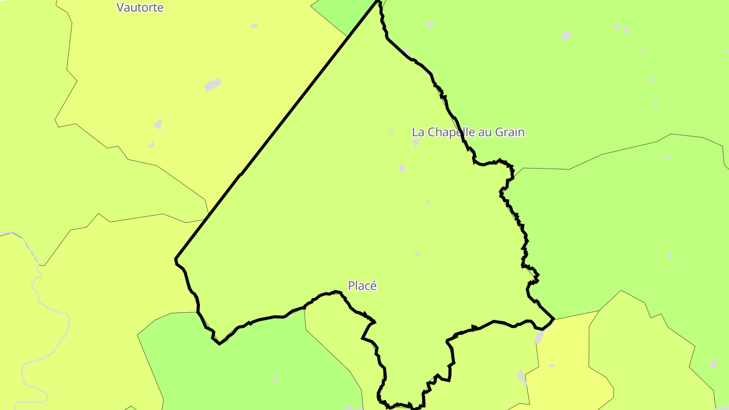 Carte des prix de l'immobilier Placé