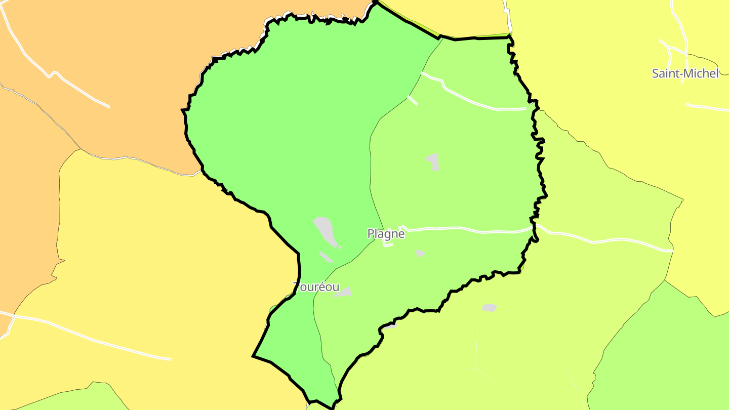 Carte des prix de l'immobilier Plagne