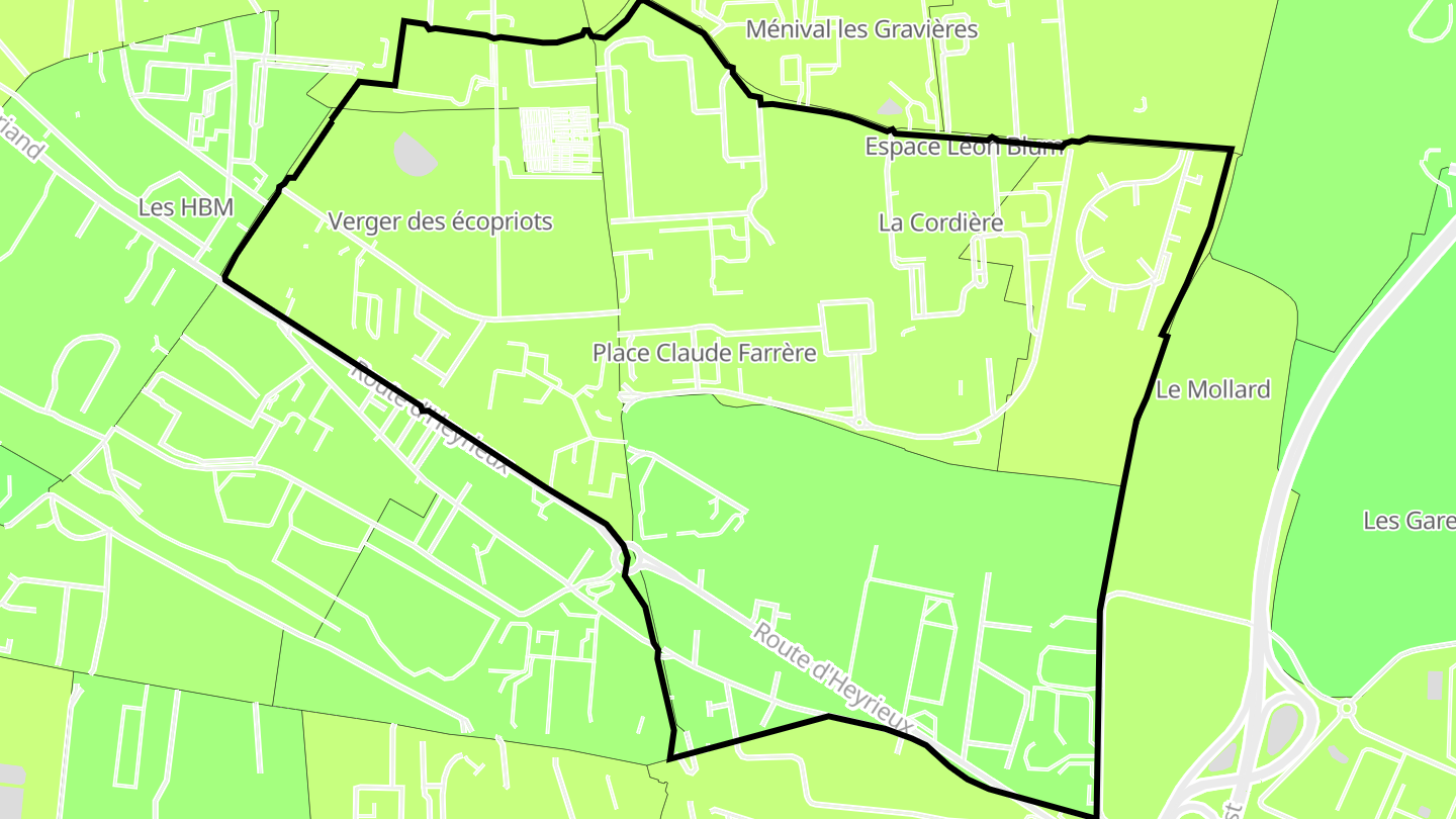 Carte des prix de l'immobilier Plaine de Saythe / Bel Air