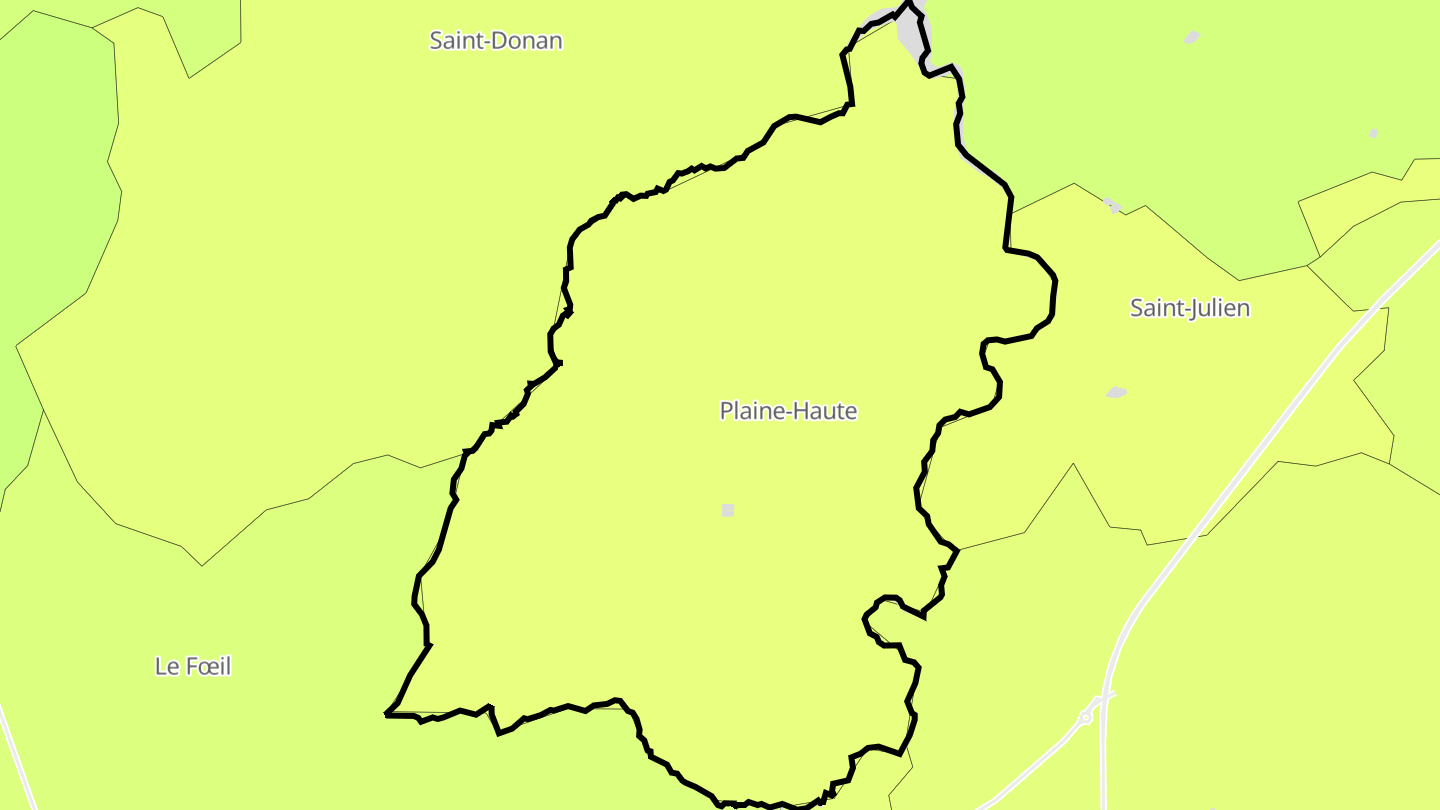 Carte des prix de l'immobilier Plaine-Haute