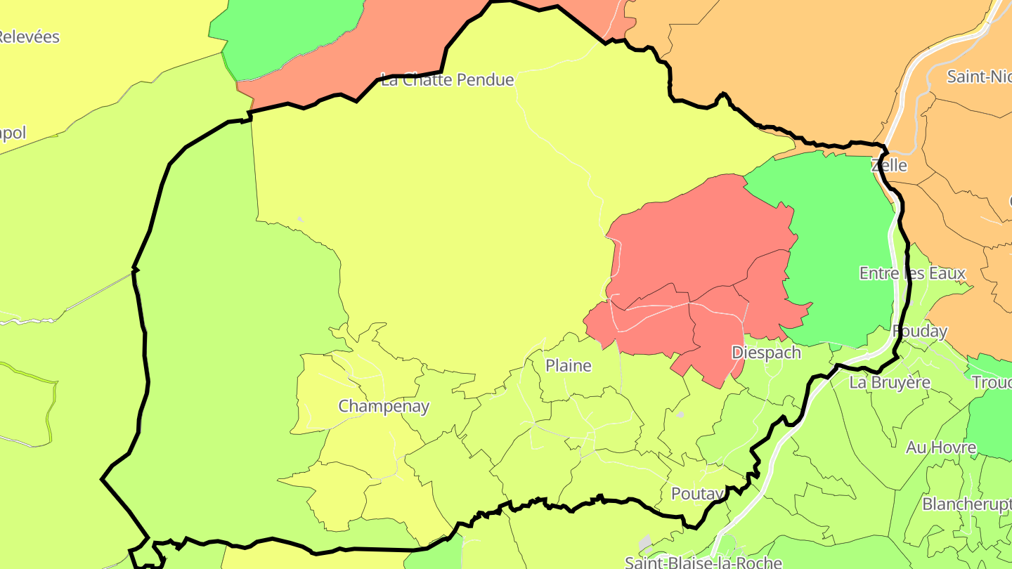 Carte des prix de l'immobilier Plaine