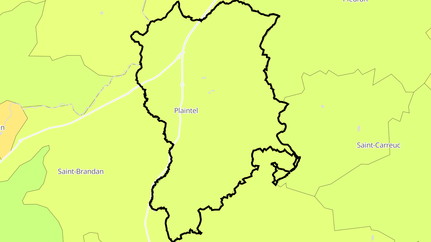 Carte des prix de l'immobilier Plaintel