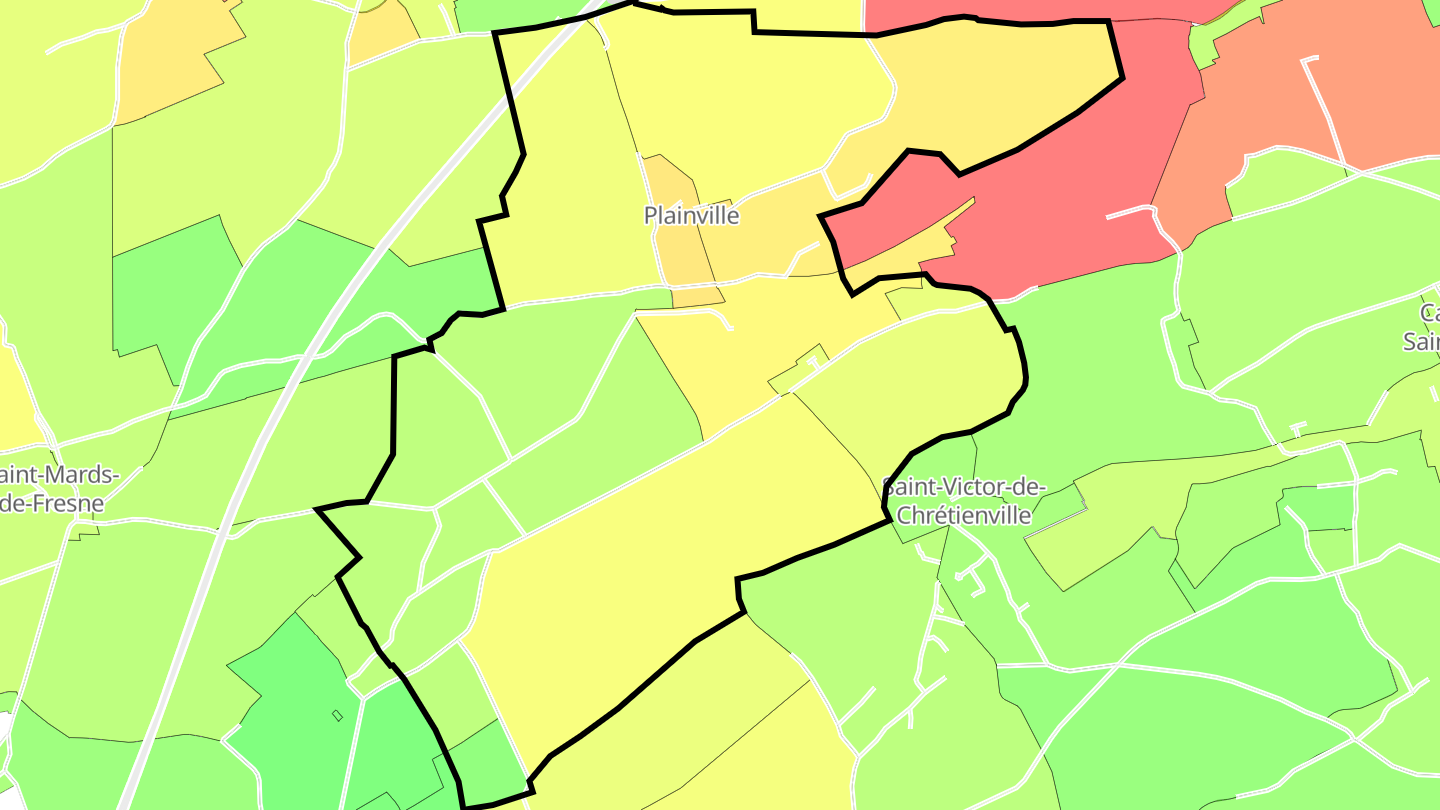 Carte des prix de l'immobilier Plainville