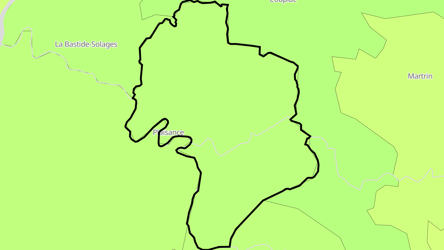 Carte des prix de l'immobilier Plaisance