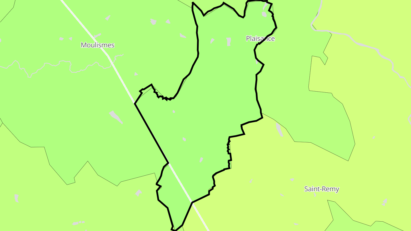 Carte des prix de l'immobilier Plaisance