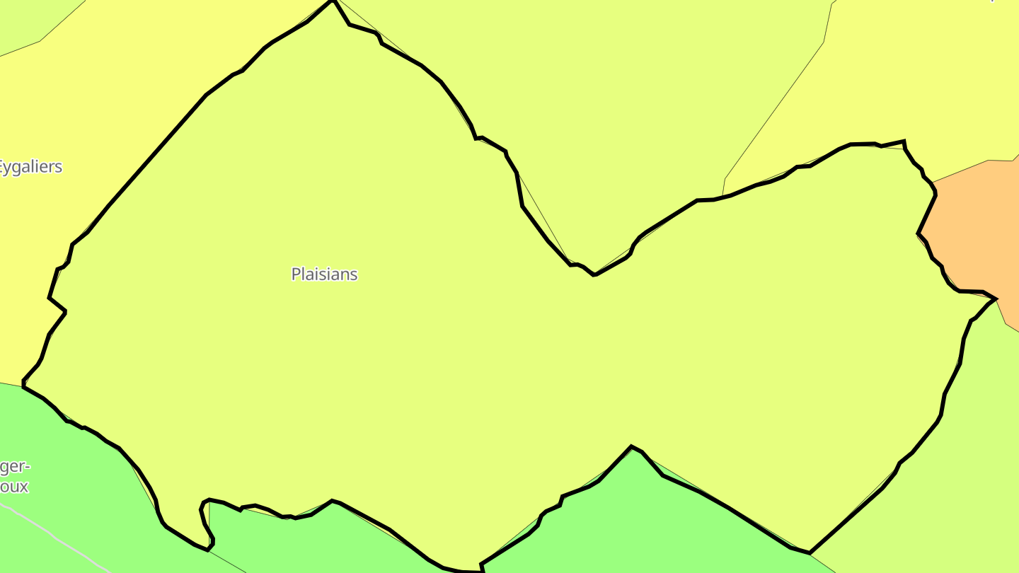 Carte des prix de l'immobilier Plaisians