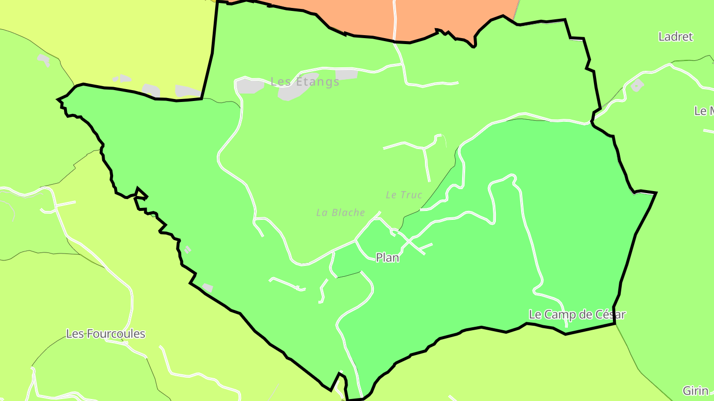 Carte des prix de l'immobilier Plan