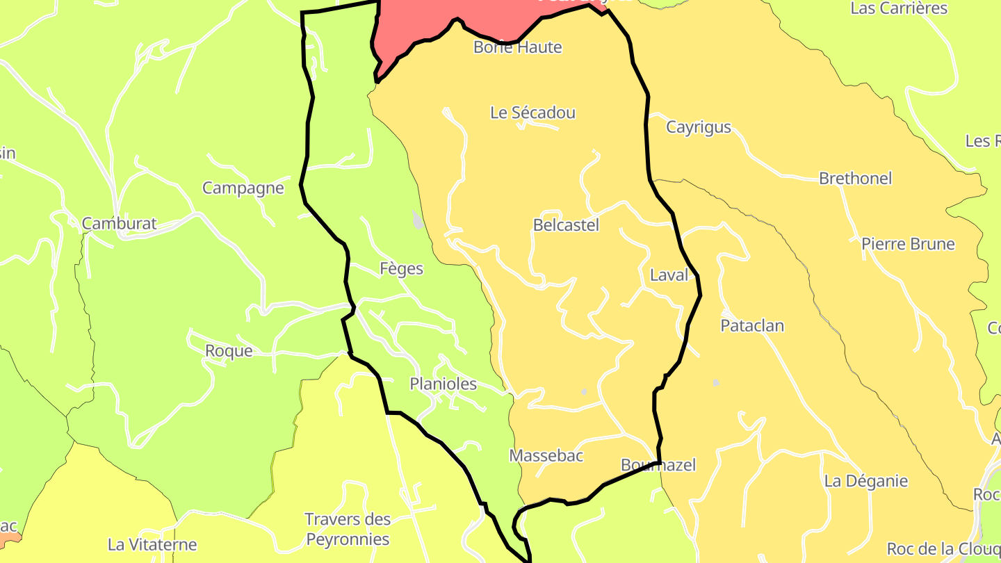 Carte des prix de l'immobilier Planioles